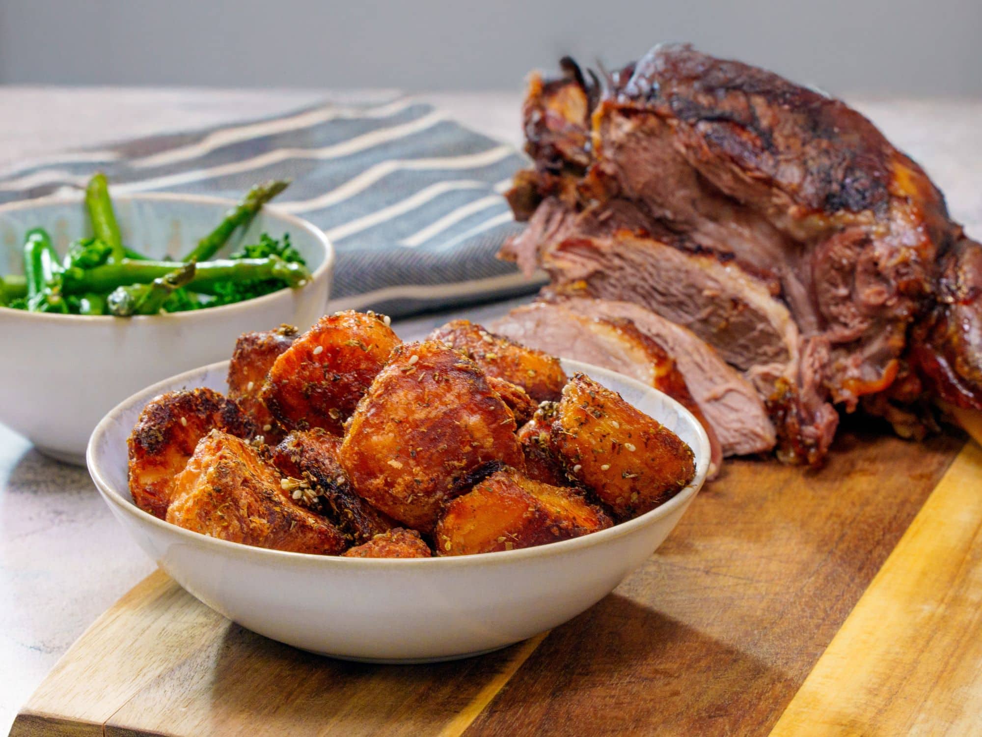 roast lamb with za'atar roasties - Nanna Tate