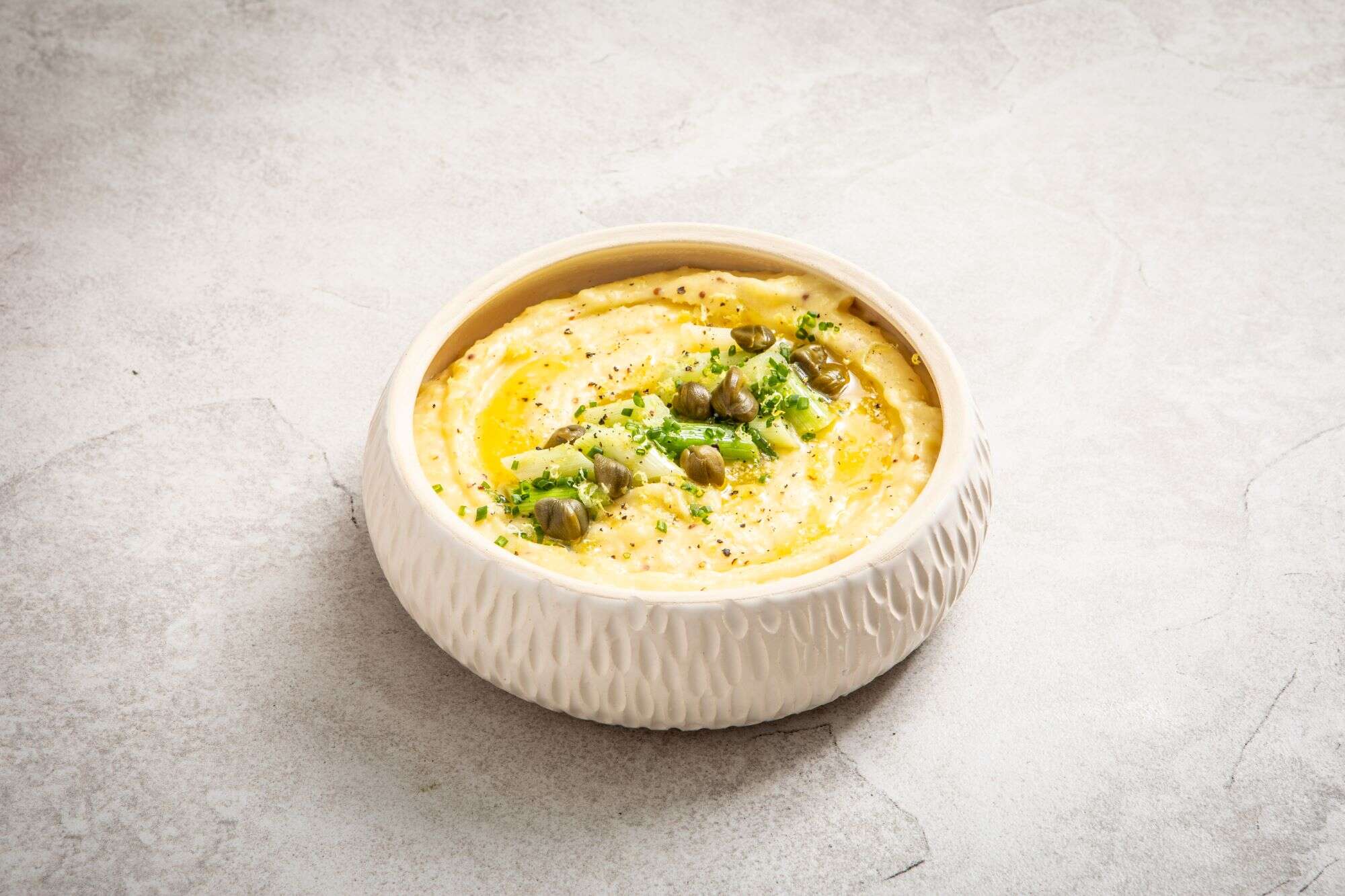 Miso Mashed Potatoes with Spring Onions &amp; Capers